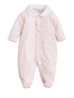 Kissy Kissy Pink New Beginnings Footie with Peter Pan Collar